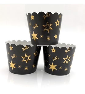Cupcake Kabı (12 Adet) Siyah 17205
