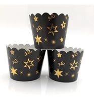 Cupcake Kabı (12 Adet) Siyah 17205