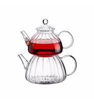Isıya Dayanıklı Cam Çaydanlık (1500 ML + 800 ML)