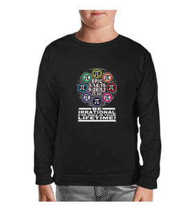 Matematik - Pi 3 Siyah Çocuk Sweatshirt
