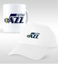 NBA Utah Jazz Beyaz Kupa ve Şapka Seti (Model 1)