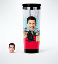 BK Gift Kişiye Özel Bay Avukat Karikatürlü Çelik Termos Bardak  3