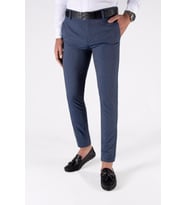 Erkek Keten Pantolon Likralı 8K-2200133-008-1 Lacivert