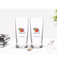 BK Gift Kişiye Özel Renkli Baskılı Kemer Tasarımlı Turistik İkili Rakı Bardağı Seti-1 (Beyaz)