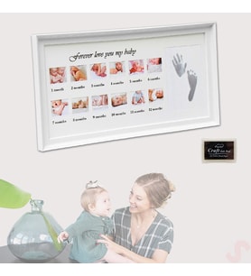 Bebek El ve Ayak İzli Resim Çerçevesi, 39cm x 21cm - 12 Ay (STD)