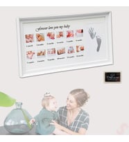 Bebek El ve Ayak İzli Resim Çerçevesi, 39cm x 21cm - 12 Ay (STD)