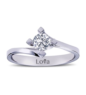Lova F Renk 0,41 Karat Pırlanta Tektaş Yüzük - 1070033