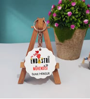 Mesajlı Endüstri Mühendisi Tasarımlı Kişiye Özel Endüstri Mühendisi Ahşap Anahtarlık
