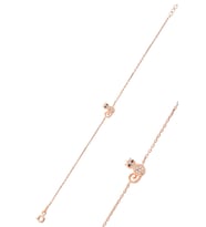 Söğütlü Silver Gümüş rose zirkon taşlı kedi bileklik