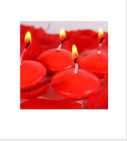 10 Adet Kırmızı Yüzen Tea Light Mum