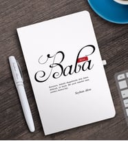 BK Gift Kişiye Özel Mânâ Baba Beyaz Defter ve Kalem Hediye Seti