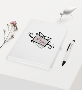 BK Gift Kişiye Özel Okul Müdiresi Temalı Beyaz Defter Kalem Hediye Seti - 1