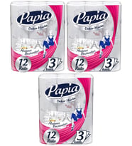 Papia Kağıt Havlu Decor (Modanon Başkentleri Desenli) 36 Lı Set (3Pk*12)