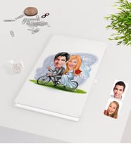 BK Gift Kişiye Özel Sevgililer Günü Temalı Evleniyoruz Karikatürlü Beyaz Defter-3