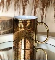 Travel Journal Tasarımlı Gold Kupa