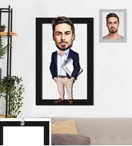 Kişiye Özel Öğretmen Karikatürlü 3D Ahşap Tablo 30x47 Bay-14