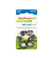 İmplant Pili KOKLEAR-COCHLEAR A675P 6 Adet Zenipower