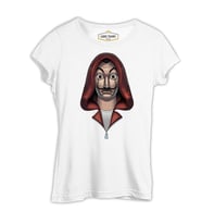 La Casa de Papel - The Mask Beyaz Kadın Tshirt