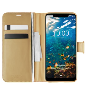 Microsonic Casper Via P3 Kılıf Delux Leather Wallet Gold