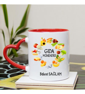 Gıda Mühendisi Kupa Bardağı Kalpli