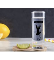 BK Gift Kişiye Özel Renkli Baskılı Kedi Tasarımlı Vodka Bardağı-1 (Beyaz)