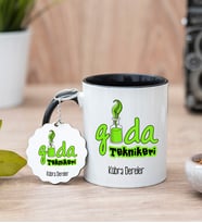 Gıda Teknikeri Siyah Kupa Bardak Ve Anahtarlık Set