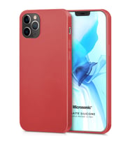 Microsonic Matte Silicone Apple iPhone 12 Pro Kılıf Kırmızı