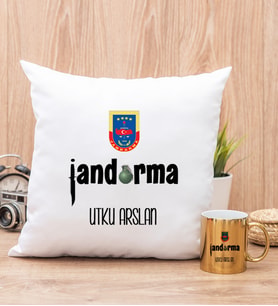 Jandarma Yastık ve Gold Kupa Bardak