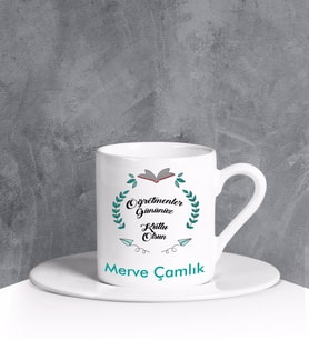 eJOYA Kişiye Özel Öğretmenler Günü Türk Kahvesi Fincanı 90678