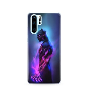 Black Panter Tasarım Süper Şeffaf Silikon Telefon Kılıfı Huawei P30 Pro