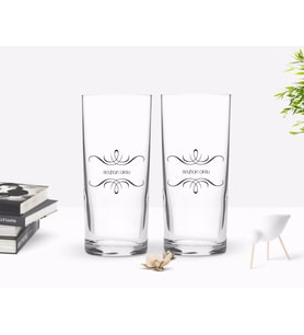 BK Gift Kişiye Özel Renkli Baskılı İsimli İkili Rakı Bardağı Seti-113 (Beyaz)