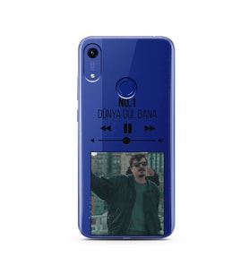 No.1 Mp3 Tasarımlı Süper Şeffaf Silikon Telefon Kılıfı Huawei Honor 8A