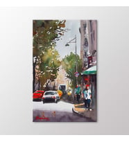 Arty Tablo Suluboya Cadde Tablo (Karışık)