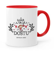 BK Gift Kişiye Özel Yılın En İyi Dostu Kırmızı Kupa Bardak