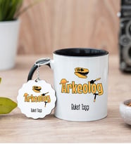 Arkeolog Siyah Kupa Bardak Ve Anahtarlık Set