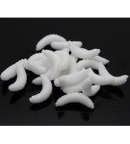 PROFISHER 50 Adet Silikon Sahte Beyaz Kurtcuk Yem 2.0 cm 0,3 gr   