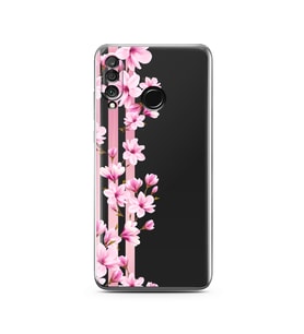 Transparan Çiçek Tasarımlı Süper Şeffaf Silikon Telefon Kılıfı Huawei P30 Lite 