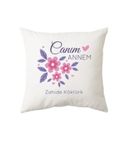 Canım Annem İsme Özel Yastık (Beyaz)