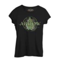 Arrow - Logo Siyah Kadın Tshirt