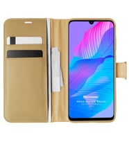 Microsonic Huawei P Smart S Kılıf Delux Leather Wallet Gold