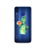 Kaktüs Tasarımlı Süper Şeffaf Silikon Telefon Kılıfı Huawei Honor 8c