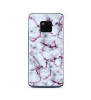 Mor Mermer Tasarımlı Süper Şeffaf Silikon Telefon Kılıfı Huawei Mate 20 Pro