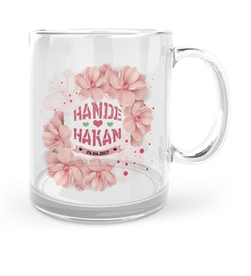BK Gift Kişiye Özel Sevgililer Günü Temalı Cam Kupa Bardak  8