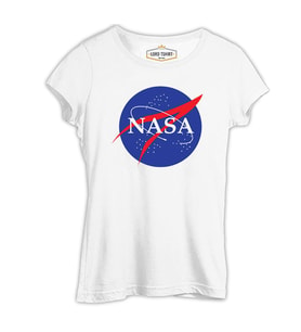 Nasa - Beyaz Bayan Tshirt