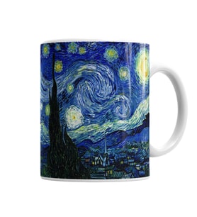 Van Gogh Yıldızlı Gece Kupa Bardak Porselen