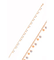 Söğütlü Silver Gümüş rose zirkon taşlı pullu halhal