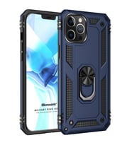 Microsonic Apple iPhone 12 Pro Max Kılıf Military Ring Holder Lacivert