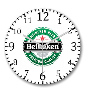 Heineker Duvar Saati Bombeli Gercek Cam