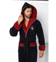 SPARTACUS Nakışlı Bambu Cotton Erkek Bornozu