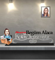 Kişiye Özel İş Kadını Karikatürlü Kolay Yetişmiyor Ahşap Biblo Bayan-13